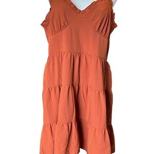 No Boundaries Y2K Orange Sundress XL Beachy Pool Boho